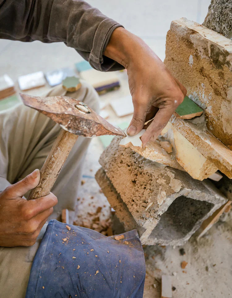 Moroccan tile artisan workshop in Fez