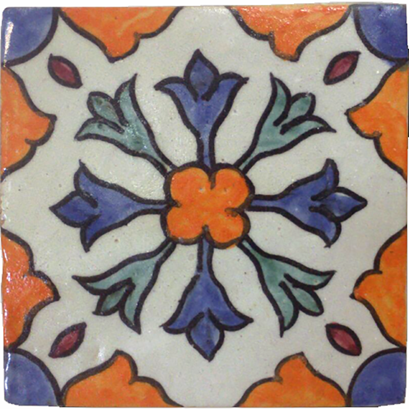 Yellow Spanish Pool Tile
