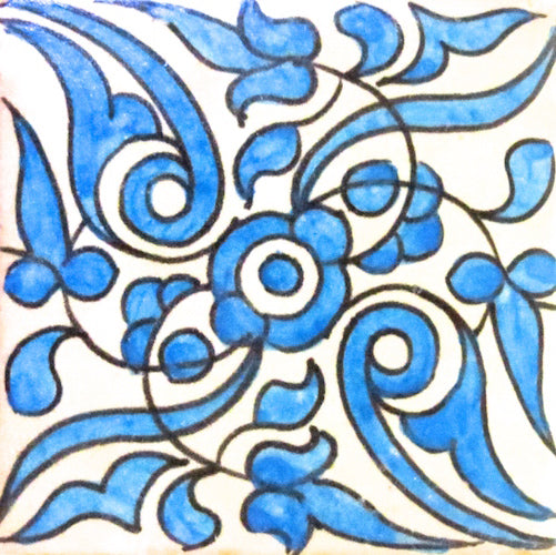 Blue Pool Waterline Tile