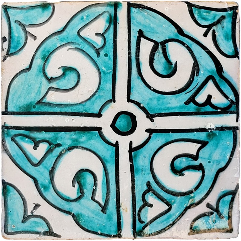 Turquoise swimming pool tile