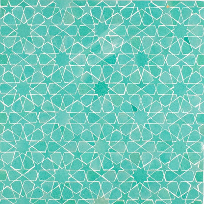 Green Moroccan zellige pool waterline tile — handcrafted Moorish mosaic accent tile for luxury pools