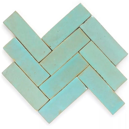 Ice Green Subway Tile - Mediterranean Pool Tiles