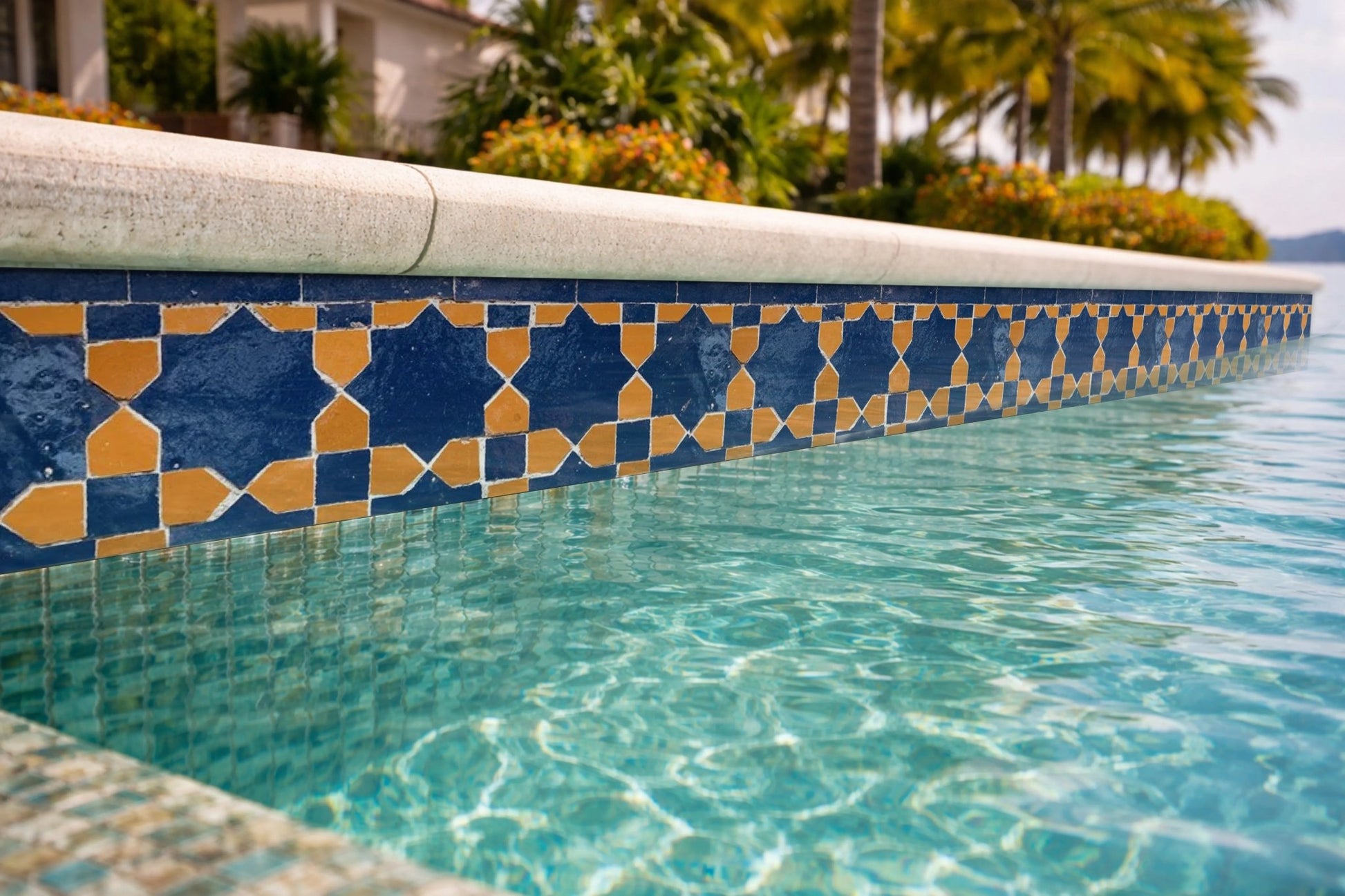 Border Tile 55 - Pool Waterline Tiles | Luxury Pool Tiles | Mediterranean Pool Tiles
