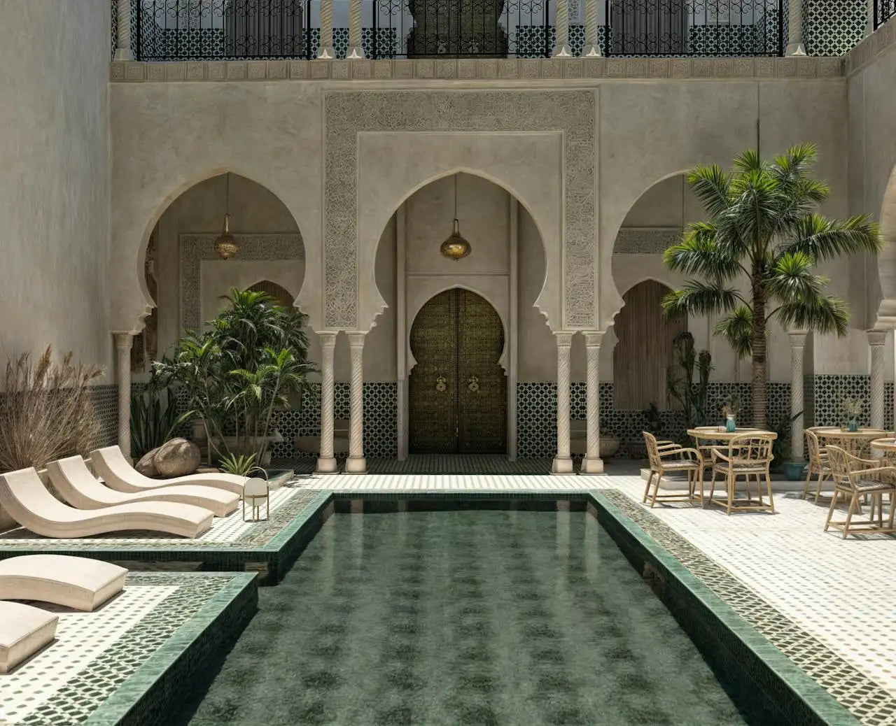 Moroccan Terracotta Pool Deck Tiles