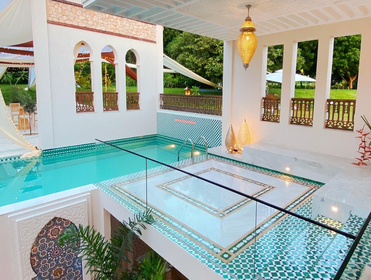 Moorish pool tile design Beverly Hills