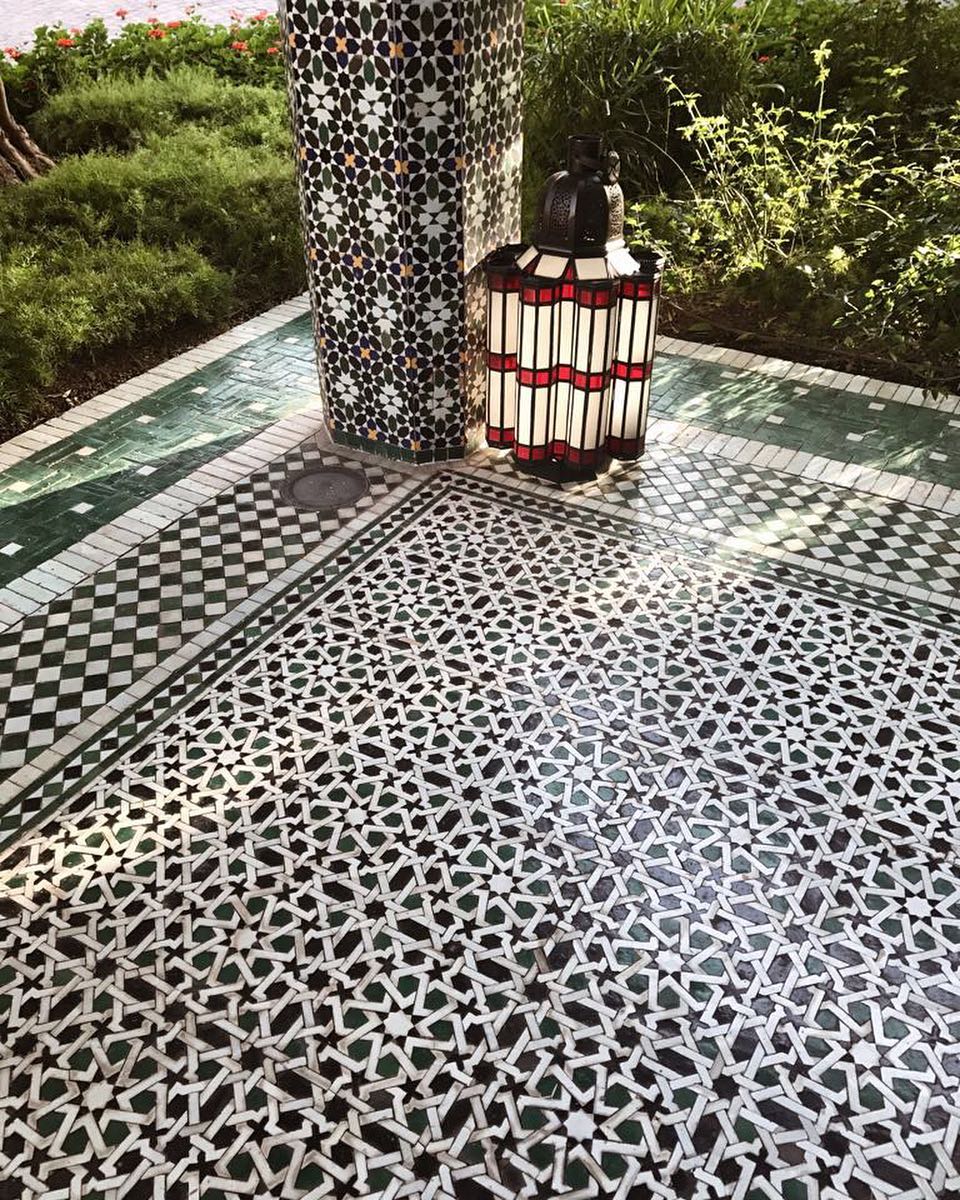 Moorish mosaic tile floor outdoor Nevada