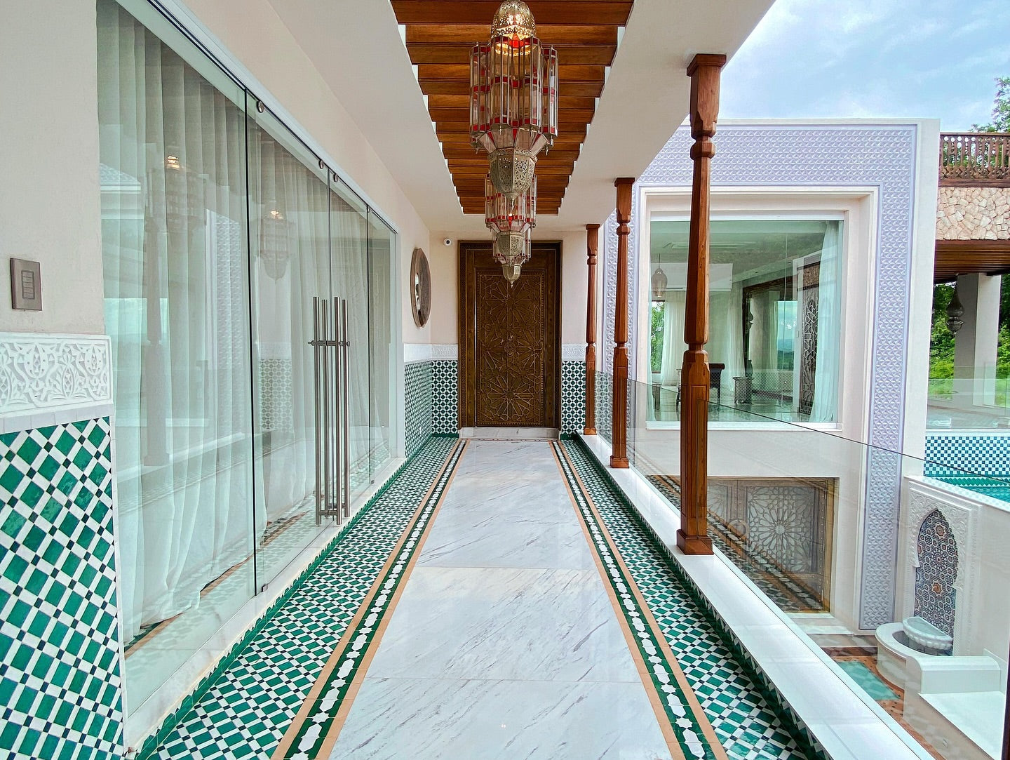Moroccan pool tile design Los Angeles